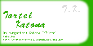 tortel katona business card